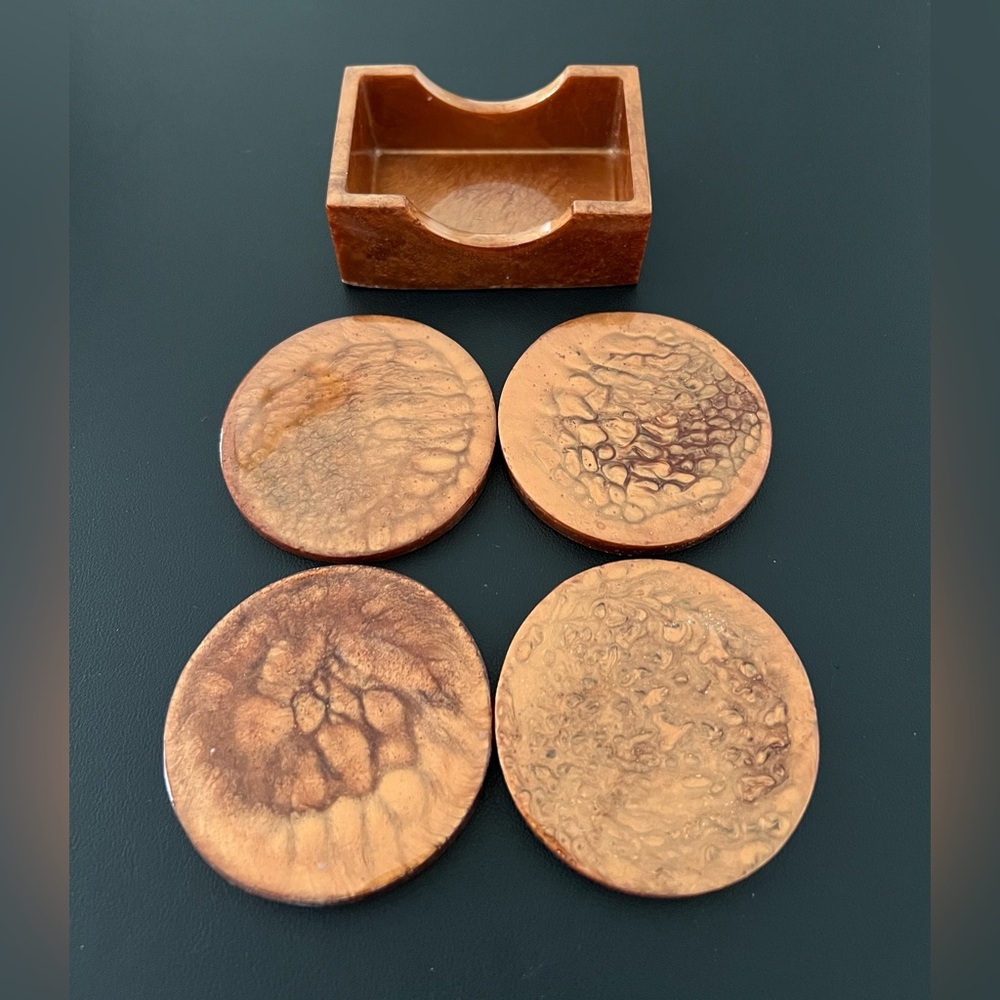 Bronze Resin Coasters - Handmade
